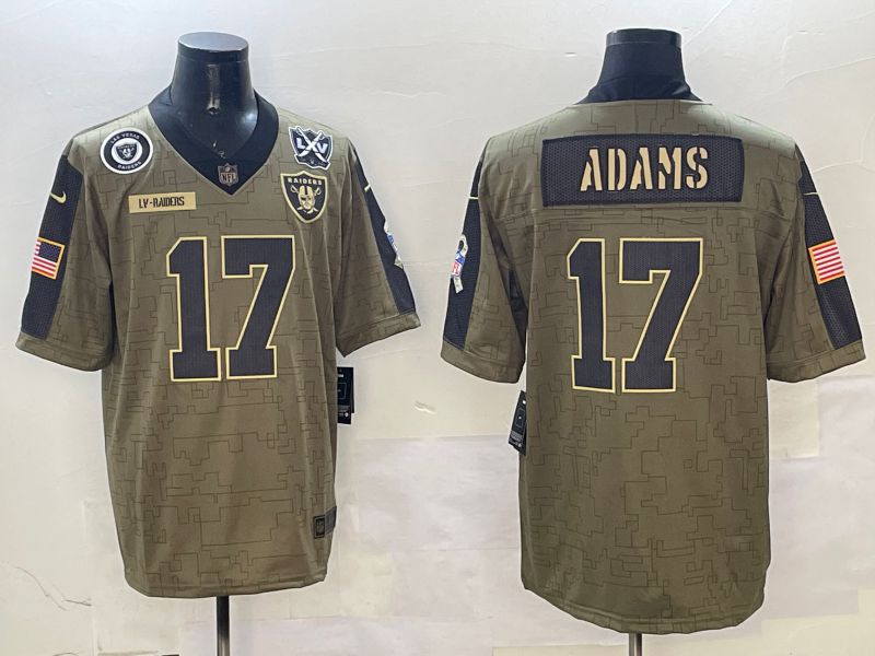 Men Oakland Raiders #17 Adams Green Nike 2025 Salute to Service Limited NFL Jersey style 5